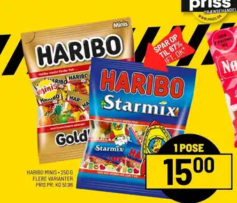 Priss Haribo Minis 250g tilbud