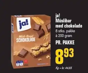 Müslibar med chokolade