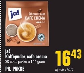 Otto Duborg Ja! kaffepuder, cafe crema tilbud
