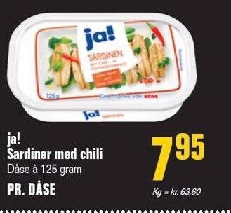 Otto Duborg Ja! sardiner med chili tilbud