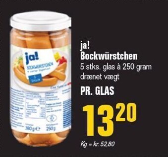 Otto Duborg Ja! bockwürstchen tilbud