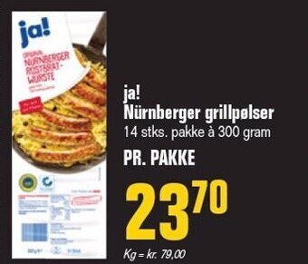 Otto Duborg Ja! nürnberger grillpølser tilbud