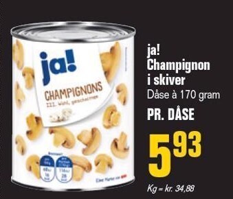 Otto Duborg Ja! champignon i skiver tilbud