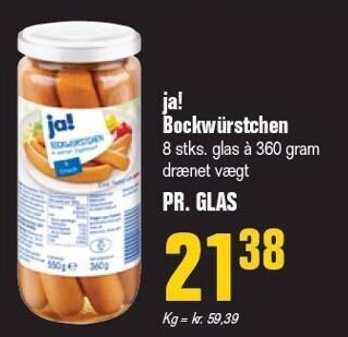 Otto Duborg Ja! bockwürstchen tilbud