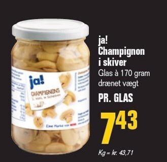 Otto Duborg Ja! champignon i skiver tilbud