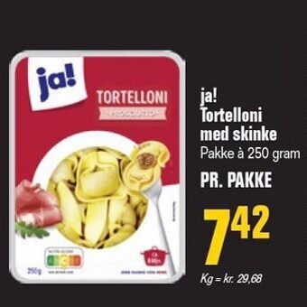 Ja! tortelloni med skinke