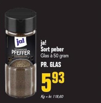 Otto Duborg Ja! sort peber tilbud