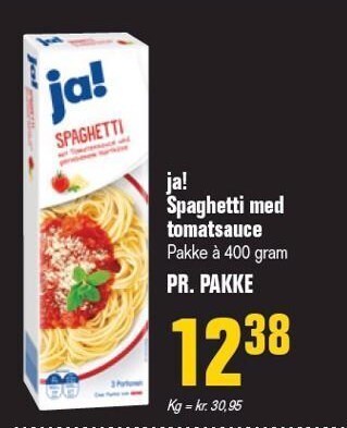 Ja! spaghetti med tomatsauce