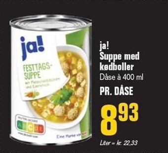 Otto Duborg Ja! suppe med kødboller tilbud