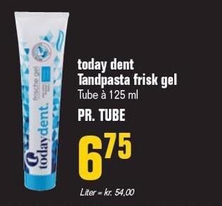 Otto Duborg Today dent tandpasta frisk gel tilbud