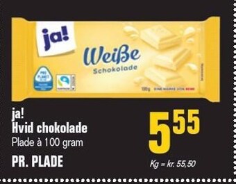Otto Duborg Ja! hvid chokolade tilbud