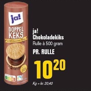Otto Duborg Ja! chokoladekiks tilbud
