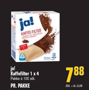 Otto Duborg Ja! kaffefilter 1 x 4 tilbud