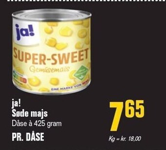Otto Duborg Ja! søde majs tilbud