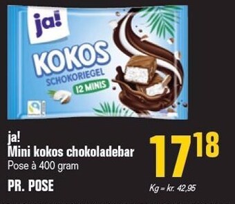 Otto Duborg Ja! mini kokos chokoladebar tilbud