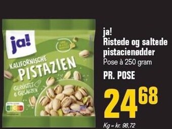 Otto Duborg Ja! ristede og saltede pistacienødder tilbud