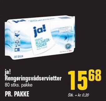 Ja! rengøringsvådservietter