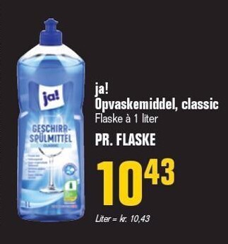 Otto Duborg Ja! opvaskemiddel, classic tilbud