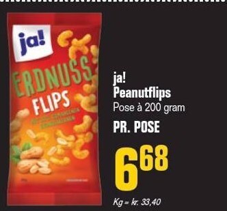 Otto Duborg Ja! peanutflips tilbud