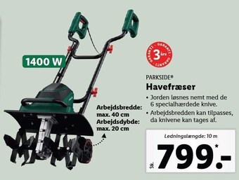 Lidl Parkside havefræser tilbud