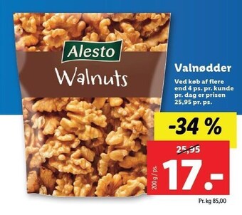 Lidl Alesto valnødder tilbud