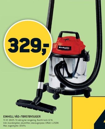 XL-BYG Einhell Våd-/Tørstøvsuger tilbud