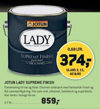 XL-BYG Jotun Lady Supreme Finish tilbud