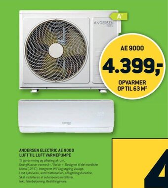 XL-BYG Andersen Electric AE 9000 Luft til Luft Varmepumpe tilbud