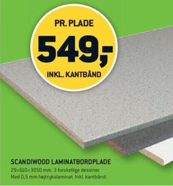 XL-BYG Scandiwood Laminatbordplade tilbud