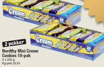 Fakta Tyskland Nordthy Mini Creme Cookies 10-Pak tilbud