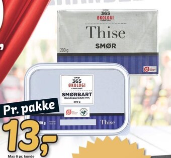 Fakta Tyskland 365 Økologi Smør el. Smørbart tilbud