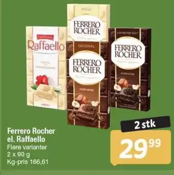 Ferrero Rocher el. Raffaello