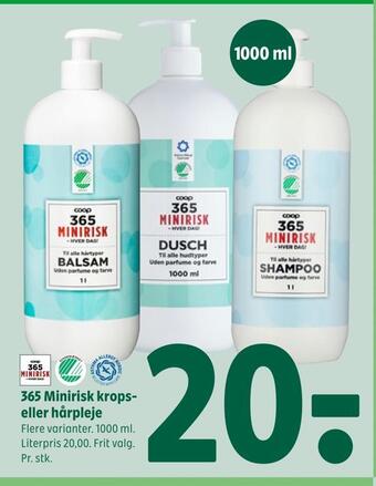 Coop 365 365 minirisk krops eller hårpleje tilbud