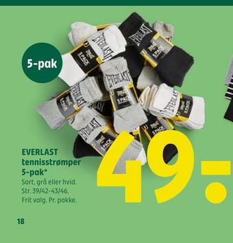 Coop 365 Everlast tennisstrømper 5-pak tilbud