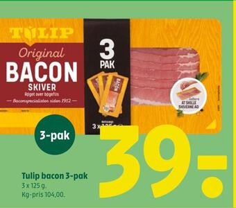 Coop 365 Tulip bacon 3-pak tilbud
