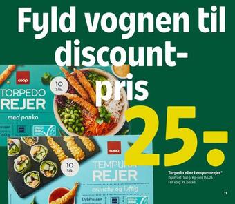 Coop 365 Torpedo eller tempura rejer tilbud