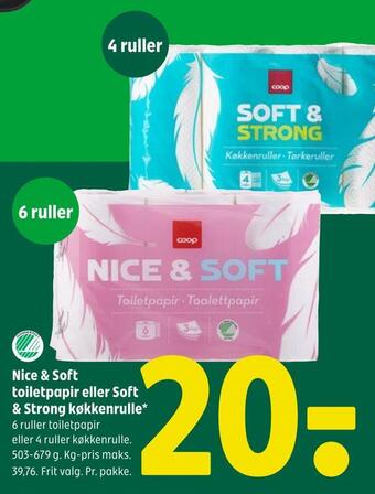 Coop 365 Nice & soft toiletpapir eller soft & strong køkkenrulle tilbud