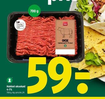 Coop 365 Hakket oksekød 4-7% tilbud