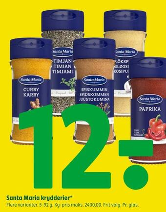 Coop 365 Santa maria krydderier tilbud