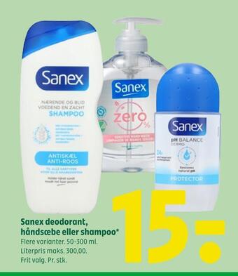Coop 365 Sanex deodorant, håndsæbe eller shampoo tilbud