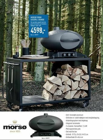 Johannes Fog Morsø forno gasgrill grande tilbud