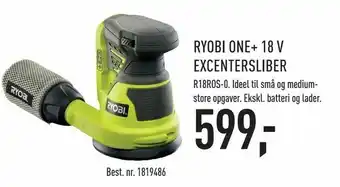 Ryobi one+ 18 v excentersliber