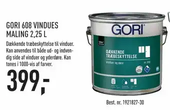 Johannes Fog Gori 608 vindues maling 2,25 l tilbud