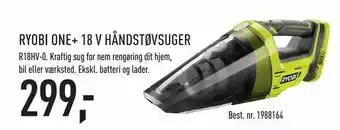 Johannes Fog Ryobi one+ 18 v håndstøvsuger tilbud