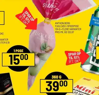 Priss Anthon berg fugleæg i spidspose tilbud