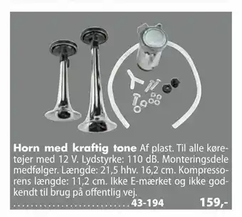 Horn med kraftig tone