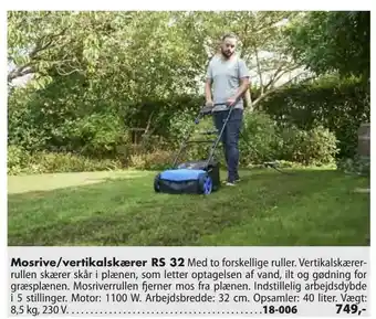 Mosrive/vertikalskærer RS 32
