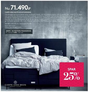 SengeSpecialisten Carpe diem saltö elevationsseng tilbud