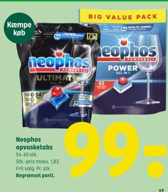 Coop 365 Neophos maskinopvask-tabs tilbud