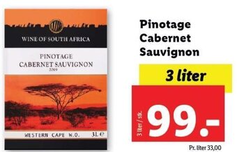 Lidl Pinotage Cabernet Sauvignon tilbud
